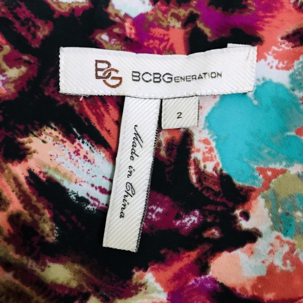 Bcbgeneration Seashell Bodice Pleated Strap Dress - image 4